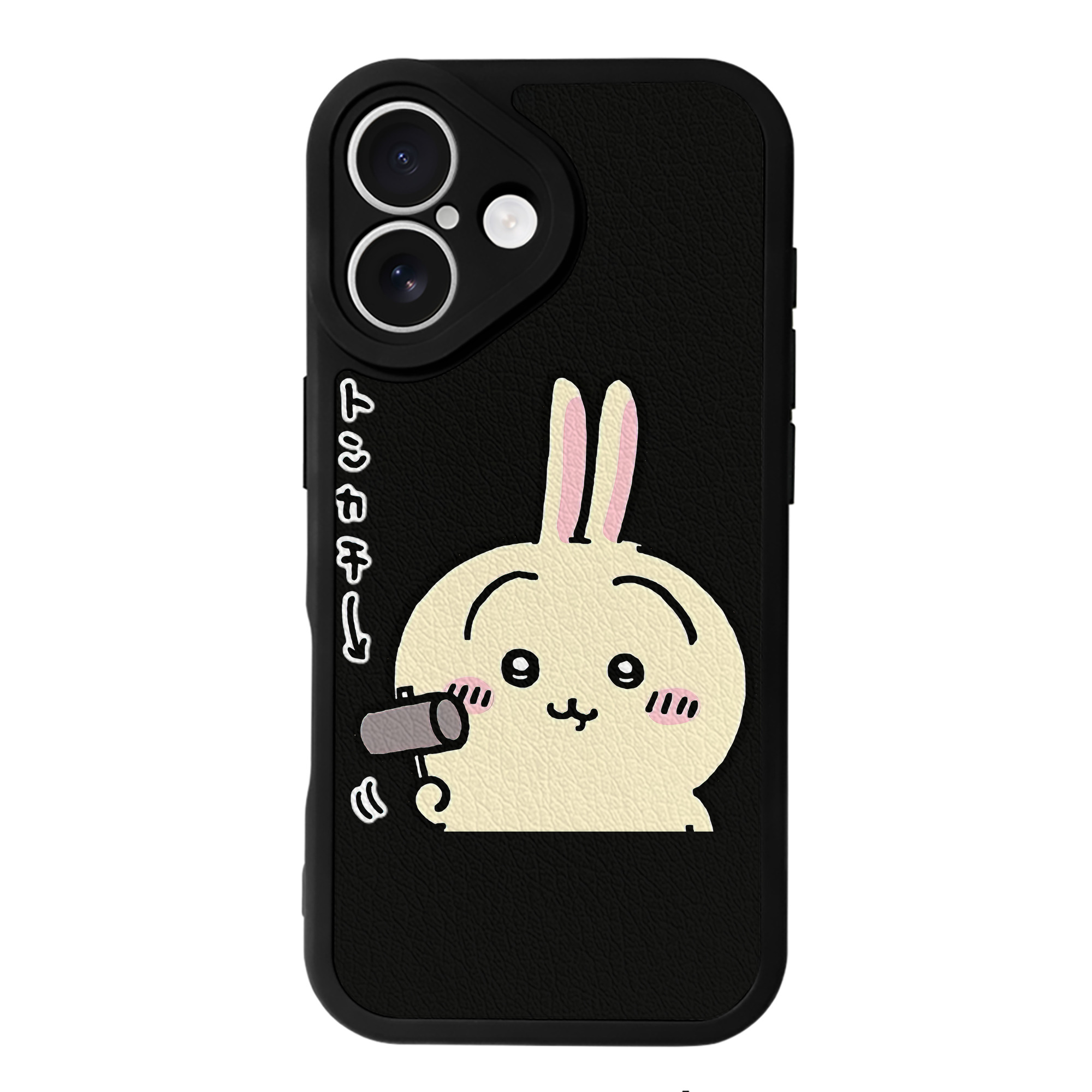 （画像用） ちいかわ うさぎ Chii-kawa usagi 【iPhone 16シリーズ対応】シリコンスマホケース（レザー調） 材質：シリコン